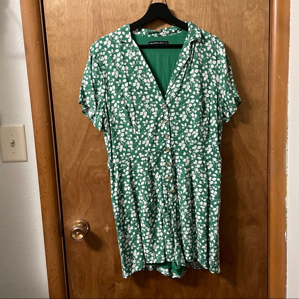 Green Floral Abercrombie & Fitch Romper